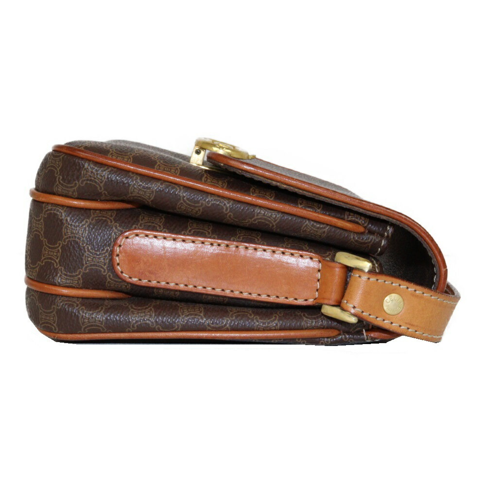 Celine Retro Leather Brown Bag Macadam Shoulder Crossbody - Picture 3 of 7